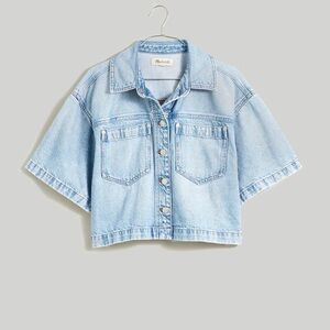 Madewell Denim Short-Sleeve Shirt-Jacket in Ahern Wash